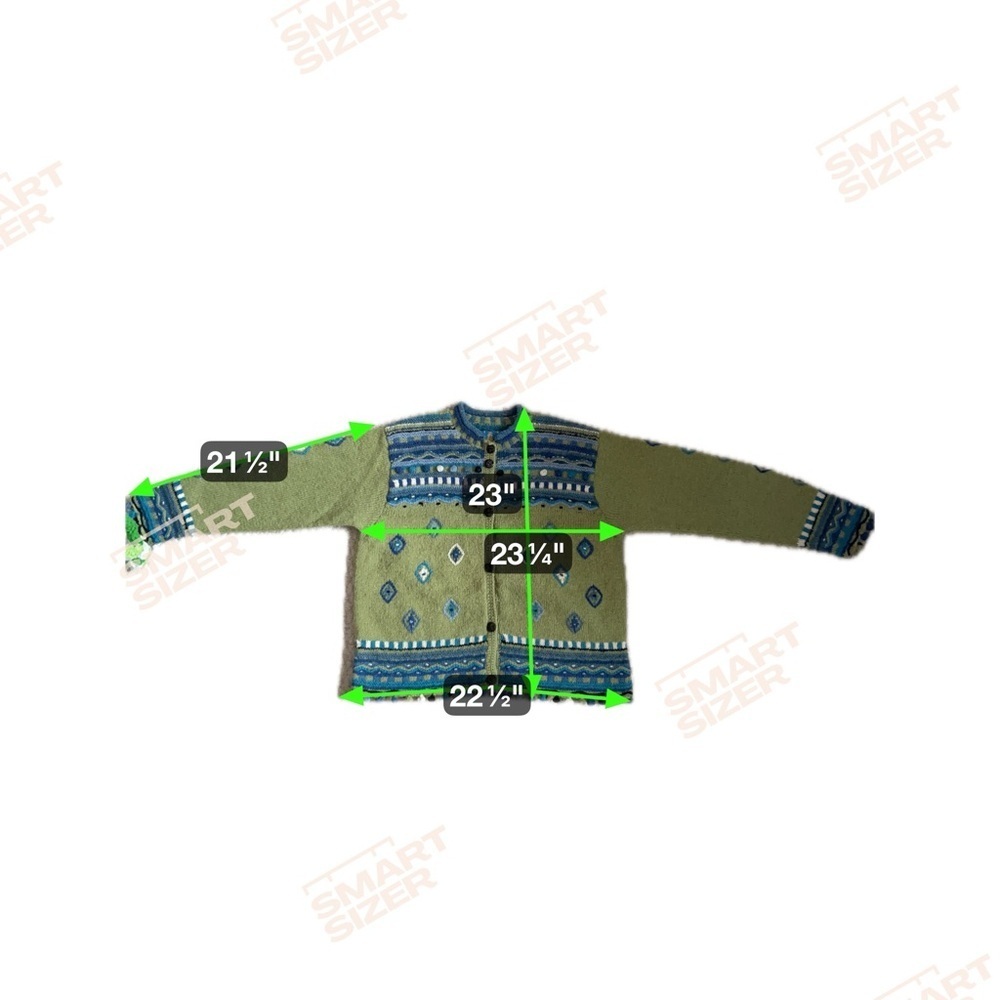 Newari Icelandic Design Wool Cardigan Sweater Vintage Nepal Handcrafted L/XL - Picture 5 of 14